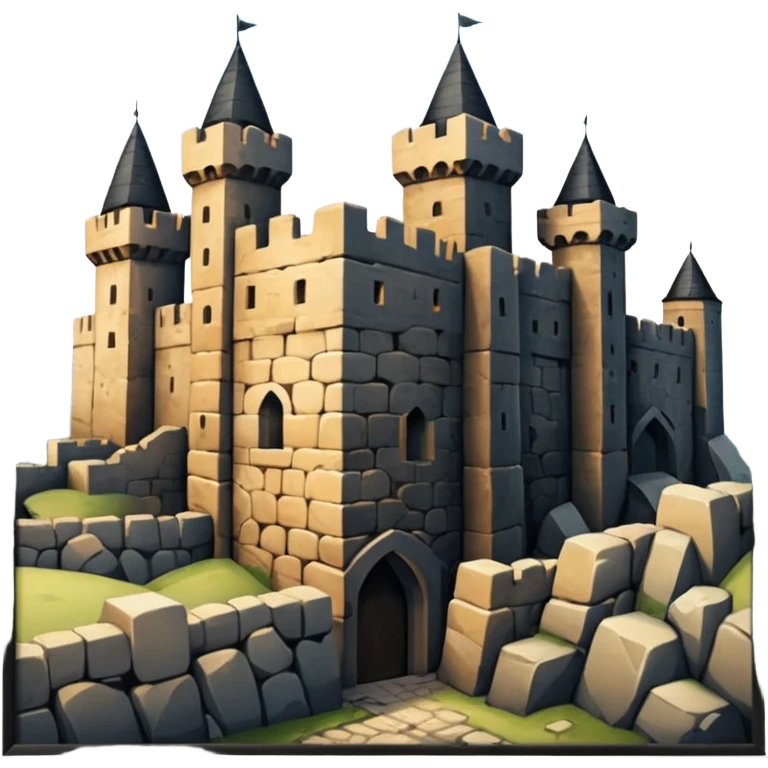 ancient fortified city with high wall emoji