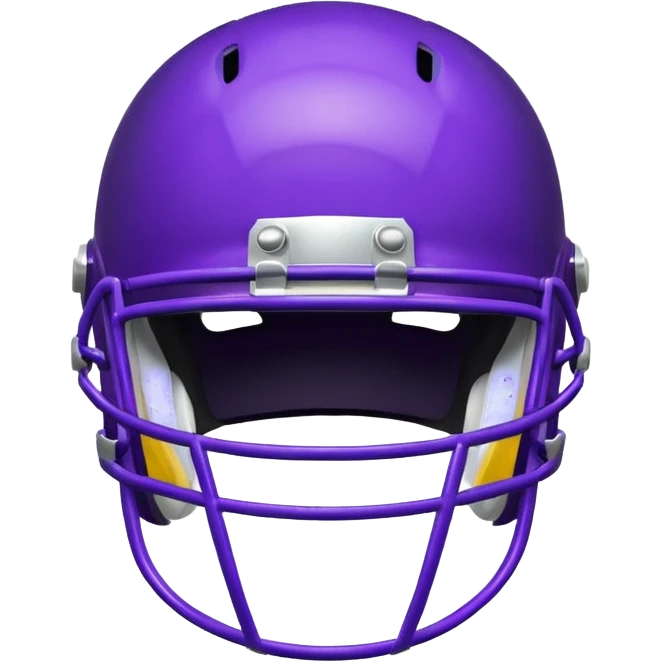 College football player helmet in purple color emoji