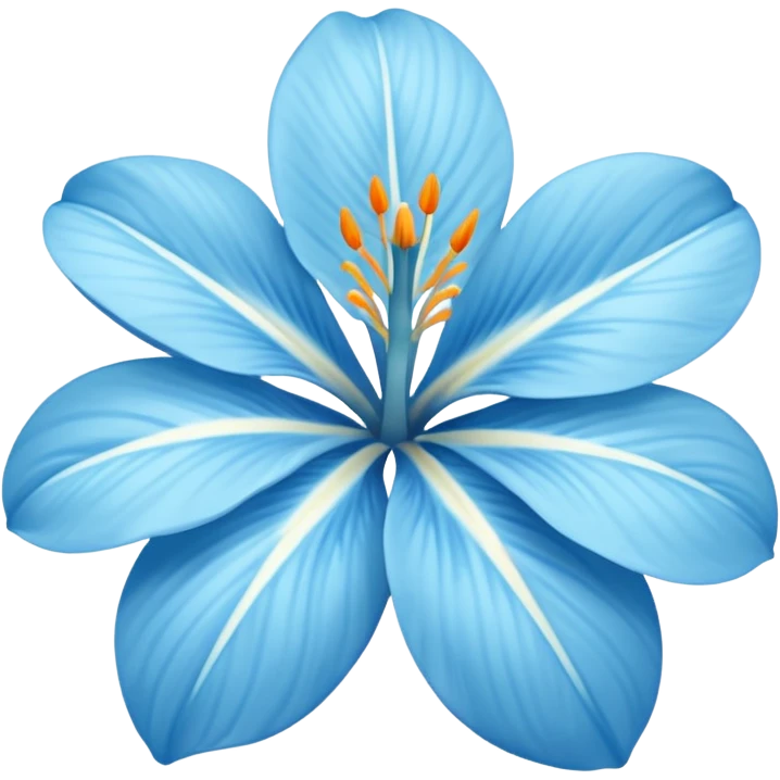 pastel blue Tropical flower emoji