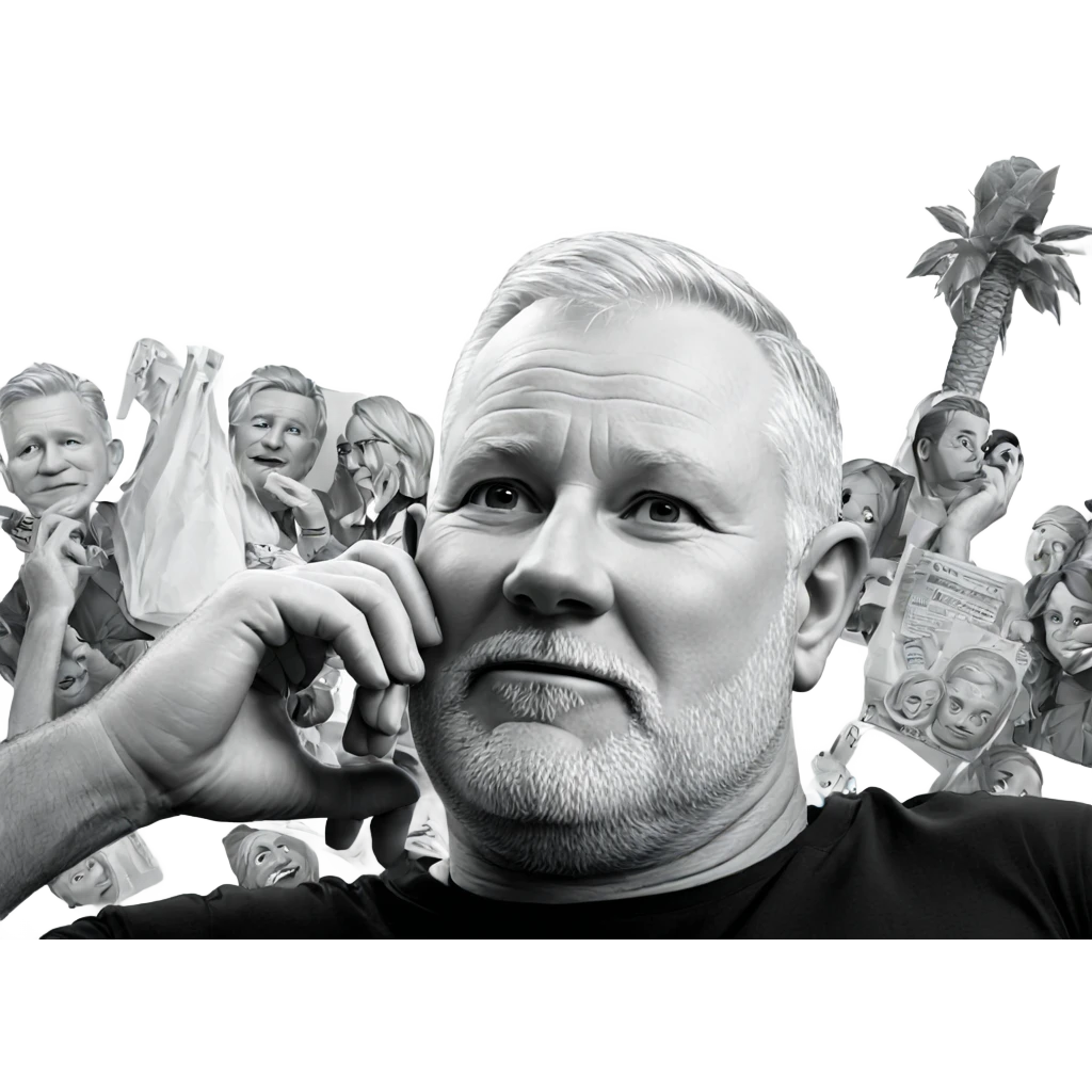 realistic monochrome portrait of man emoji