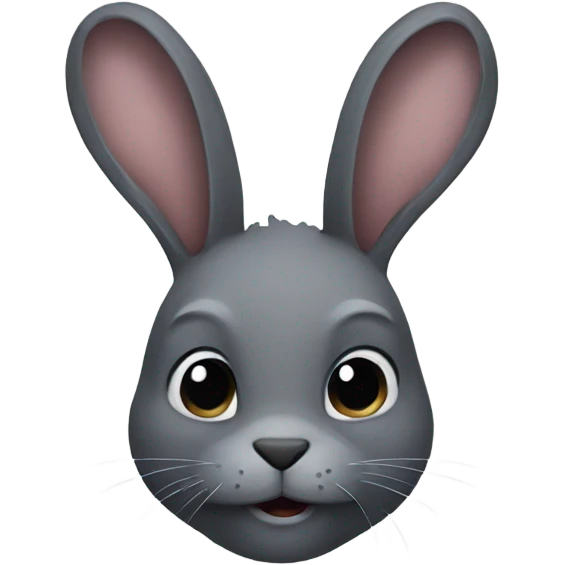 Dark grey rabbit  emoji