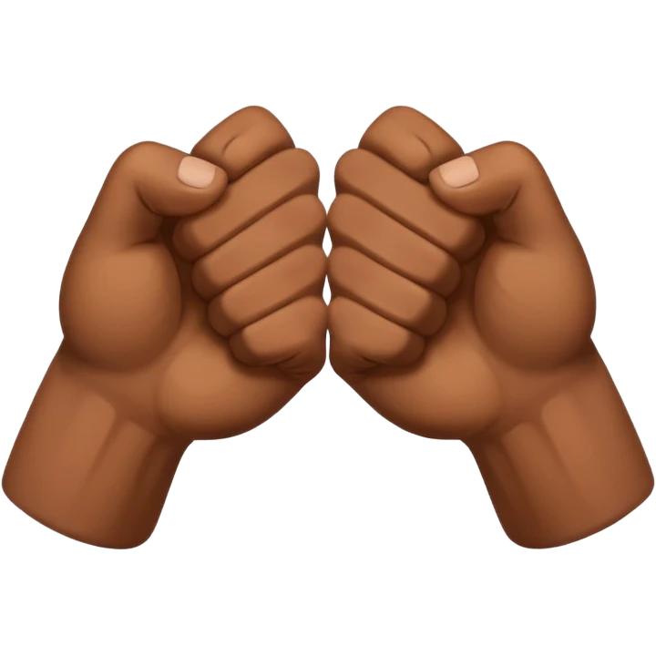 Left and Right fist from the top Perspektive with the Arms crossed over at the wrists  emoji