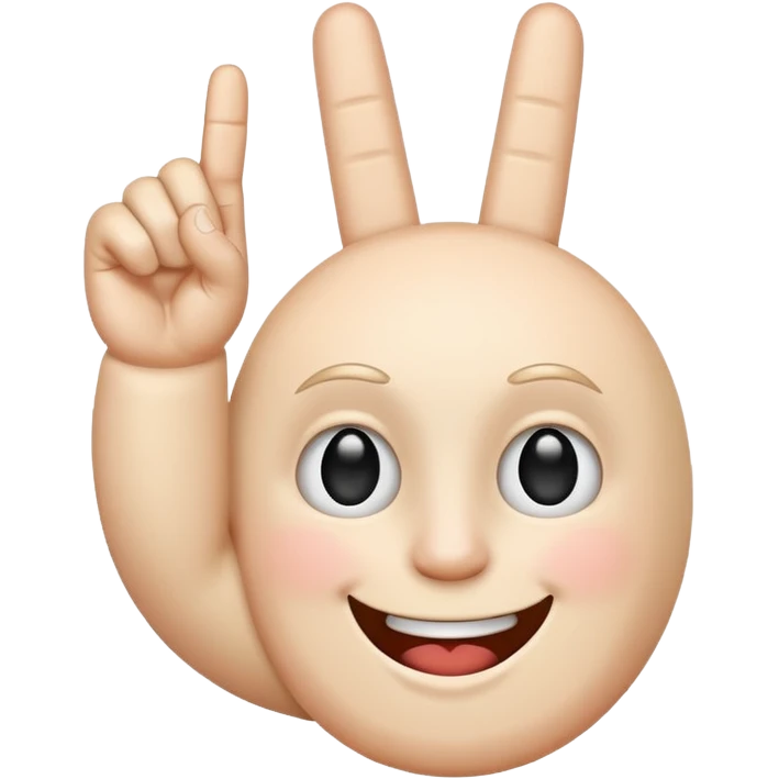 Middle finger with happy face emoji