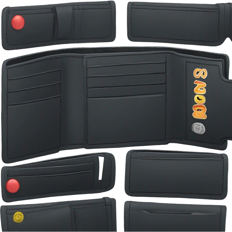 Black wallet with Naruto  emoji