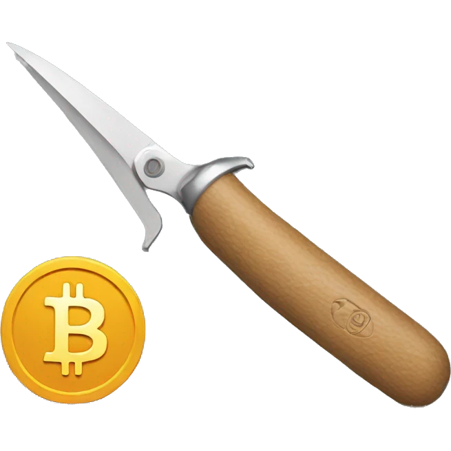 cissors cutting bitcoin emoji