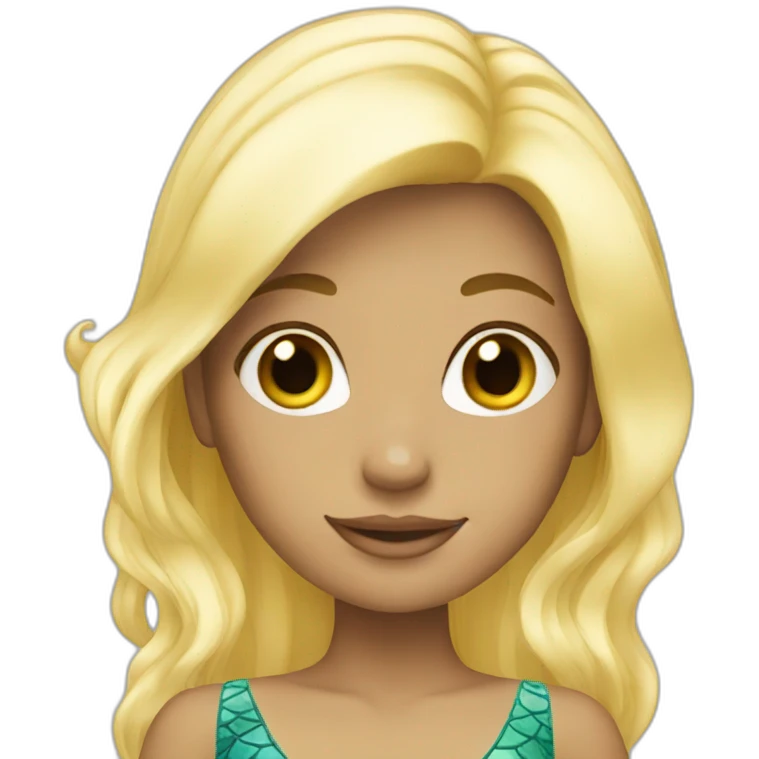 blonde girl mermaid emoji