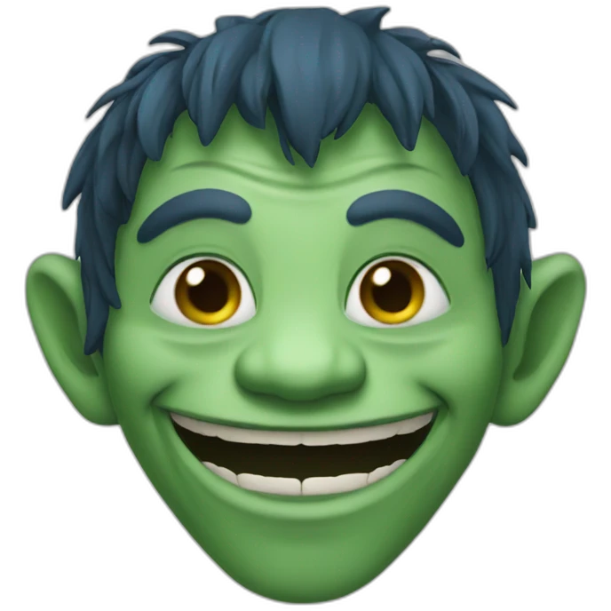 Troll smiling  emoji