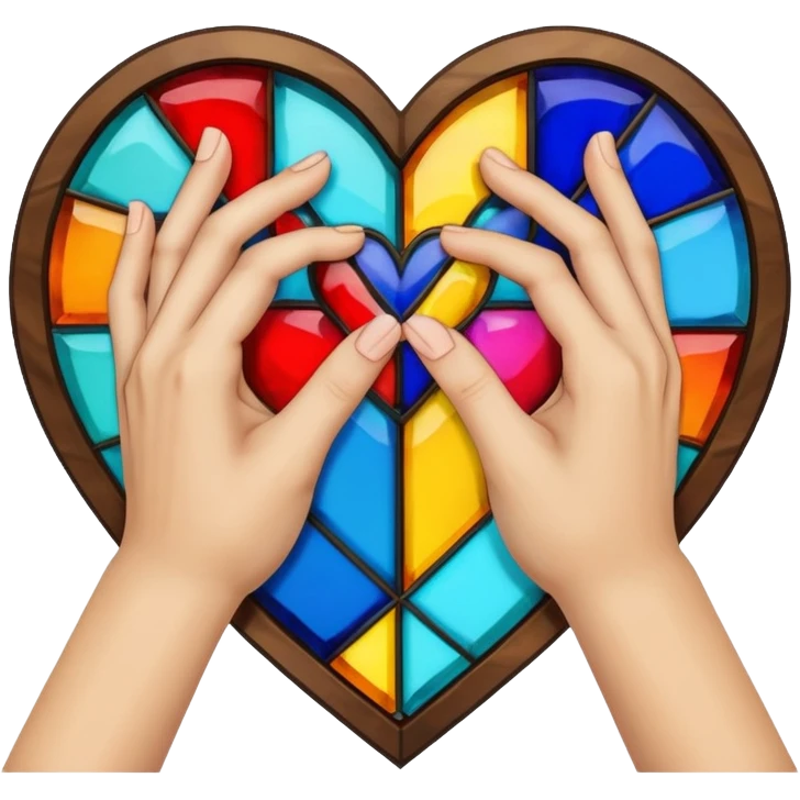 Manos de corazon de colores emoji