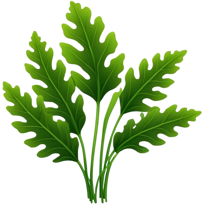 2-3 simple design green seaweed those have long leaves except stems emoji