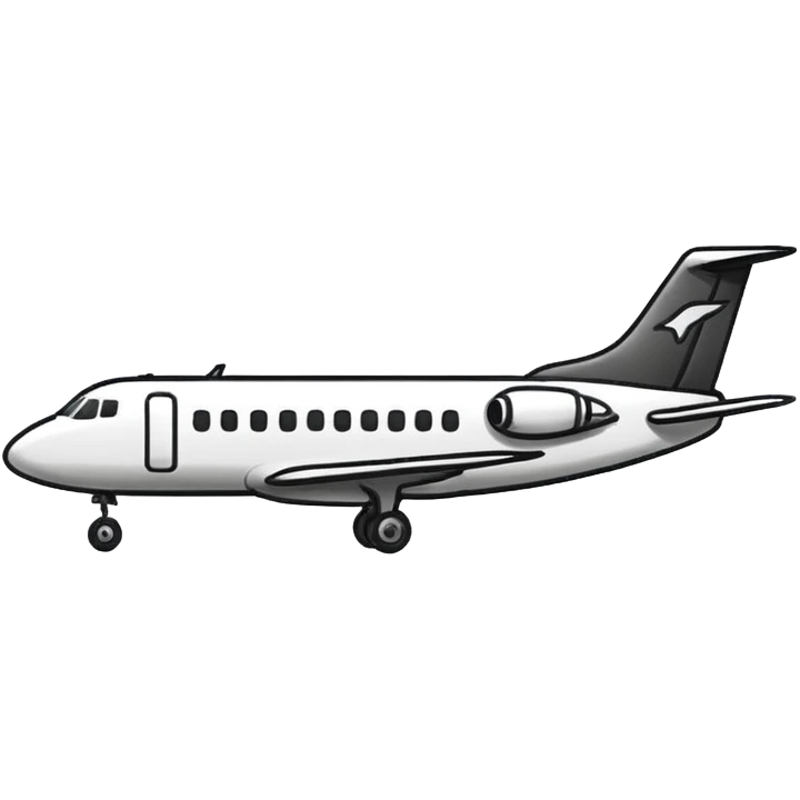 aeroplane hand-drawn side view icon emoji