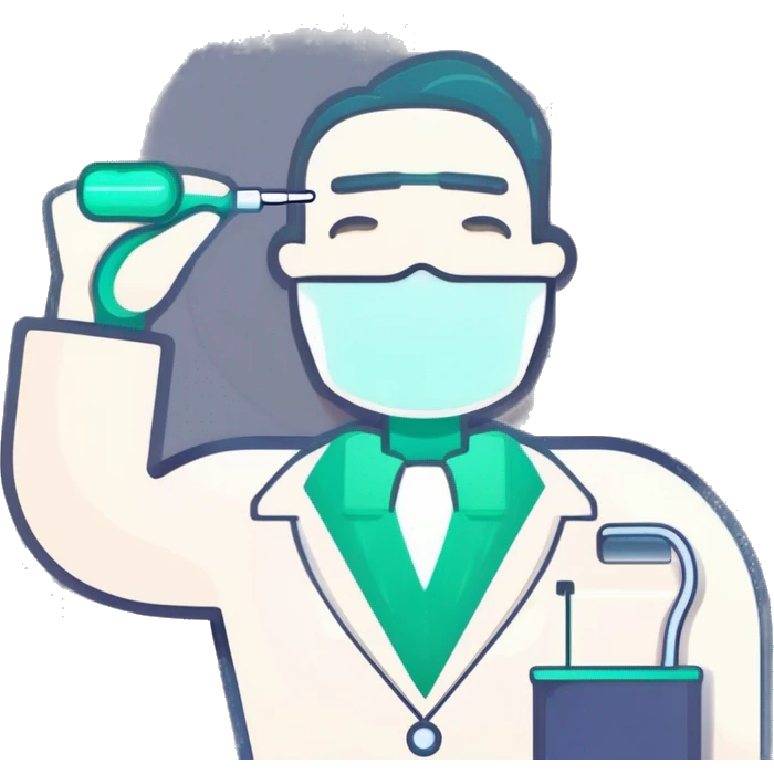 Dentistry with a loupe emoji