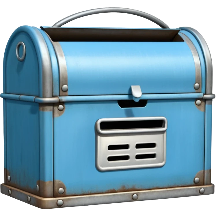 sky blue letter box emoji