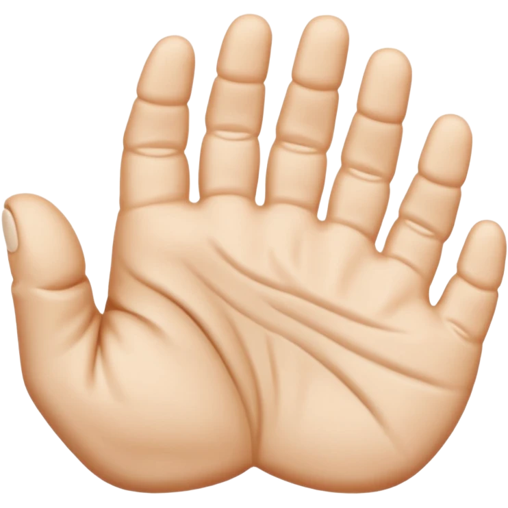 Crea un emoji que sea este ✋️ pero de cabeza, osea invertido, dale una vuelta de 90 grados  emoji