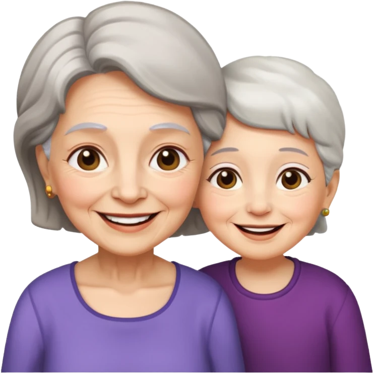 Grandmother - granddaughter emoji