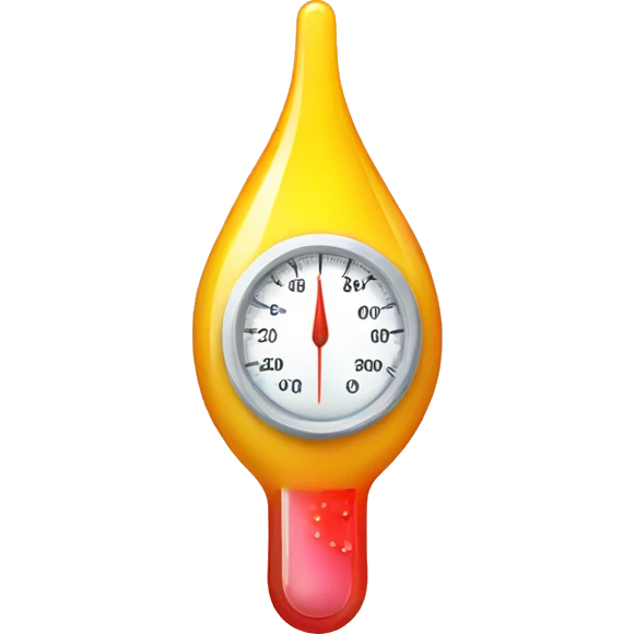 human face, fever, high temperature thermometer emoji