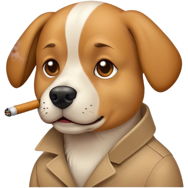 Dog smoking emoji