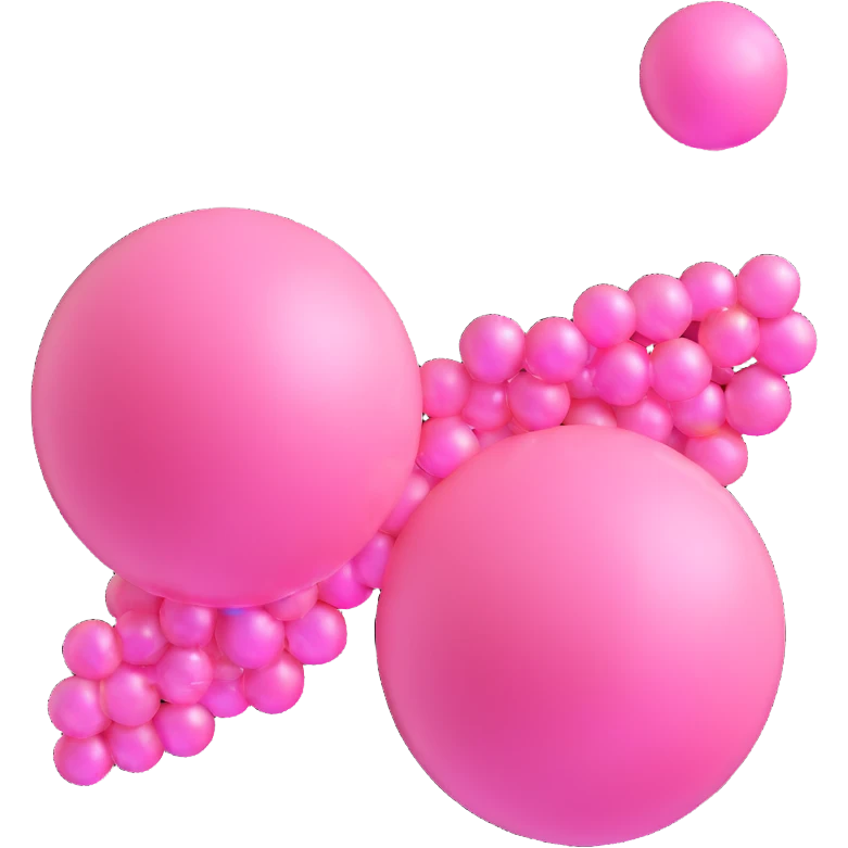 pink bubble gum with sparkles emoji