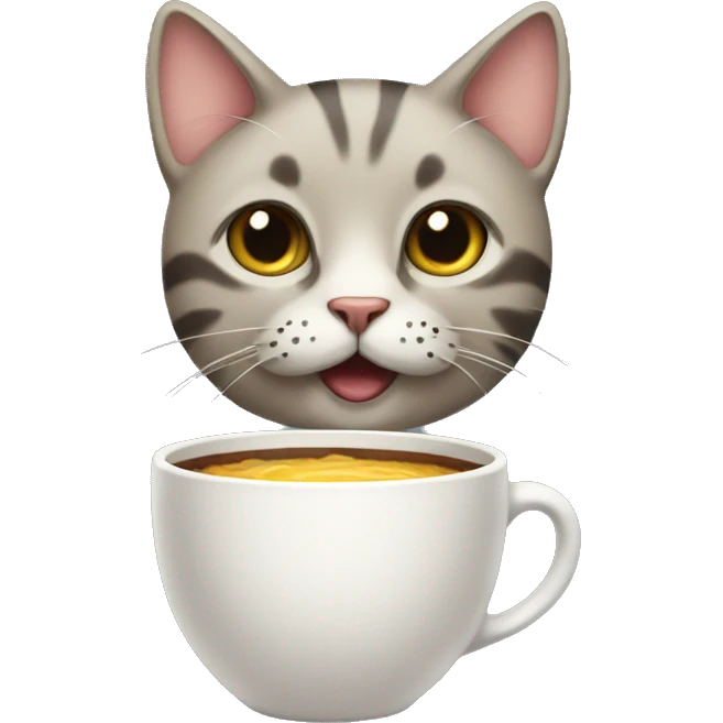 Cat with cup emoji