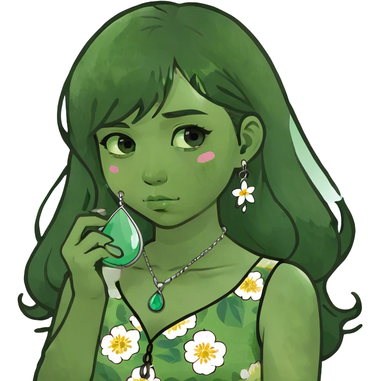 Sad Asian girl emoji