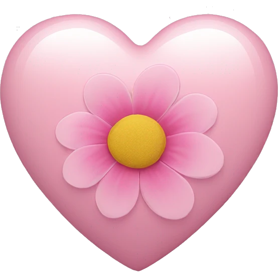 Light-pink heart with flower emoji