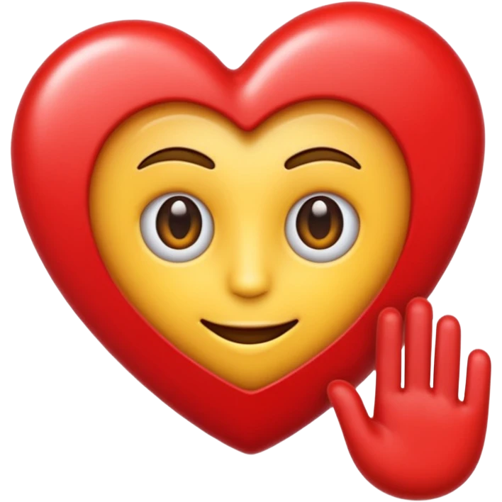 Un emoji qui fait un clin d’œil et mélangé à un cœur rouge iPhone  emoji