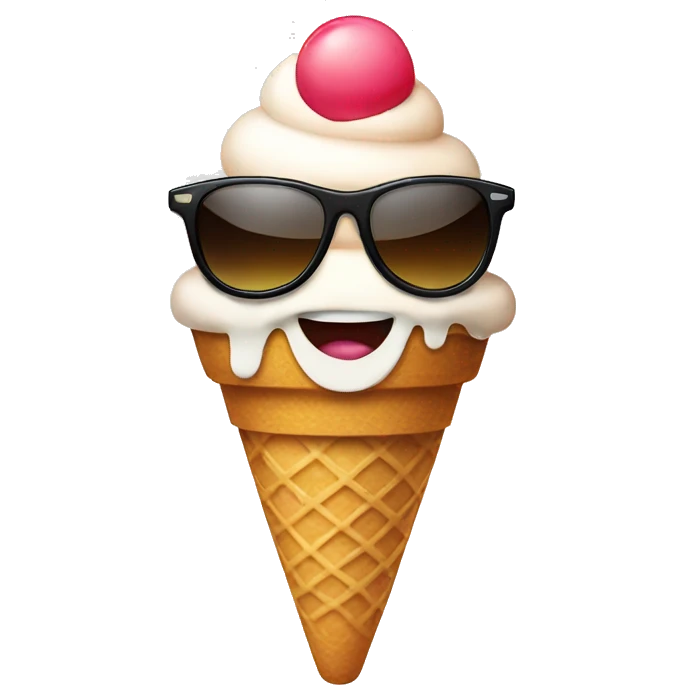 icecream with sunglasses dancing  emoji