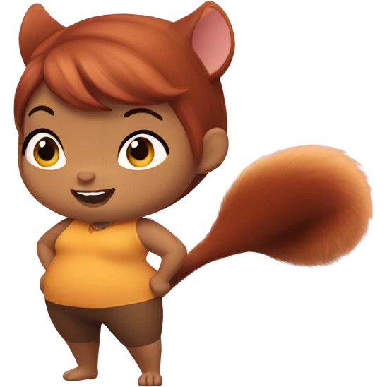 Squirrel girl with fat legs emoji