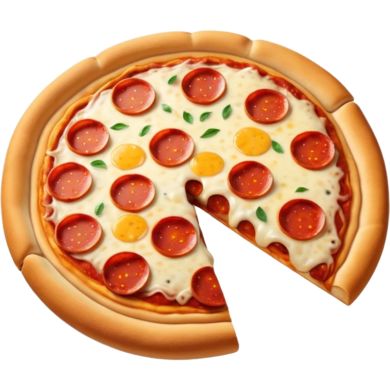 pepperoni pizza with gooey melted cheese stretching emoji