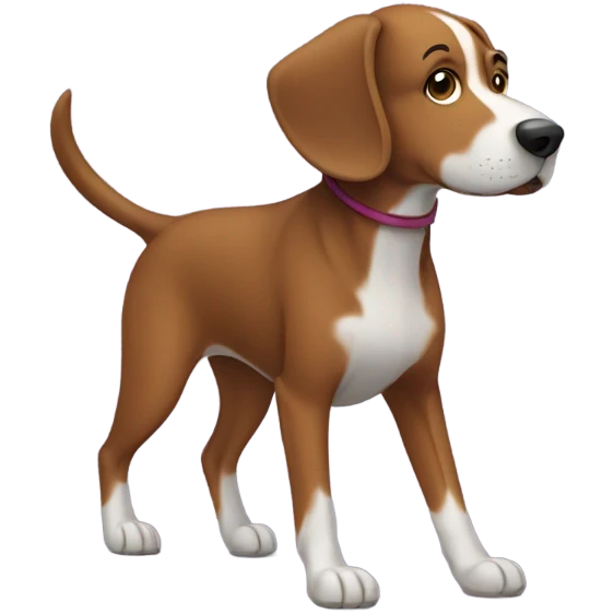 brown dog walking, side view emoji