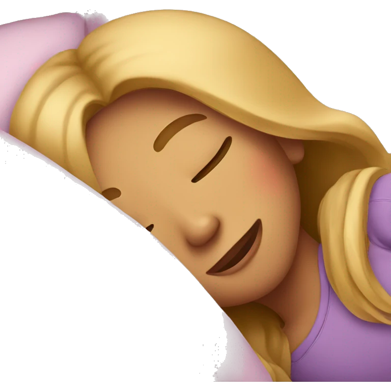 Girl sleeping in bed emoji