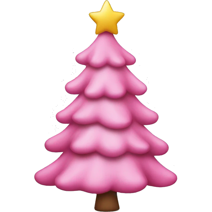 Pink Christmas tree emoji