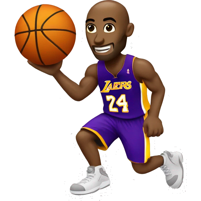 Kobe Bryant playing basketball  emoji