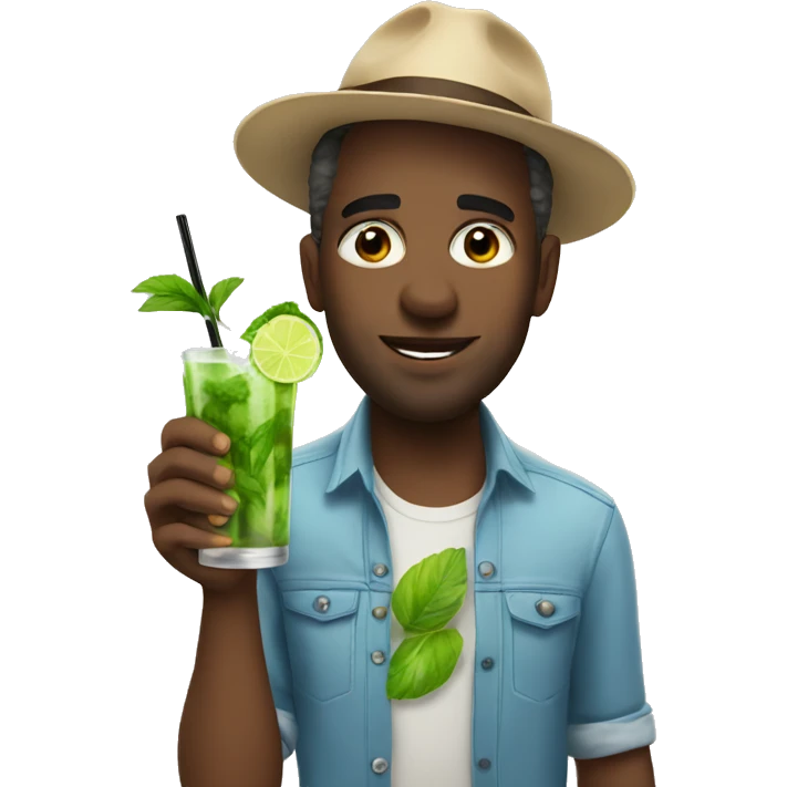 Me drinking a mojito emoji