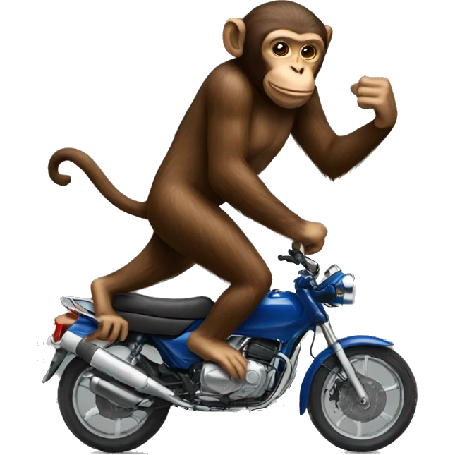 Monkey riding a man  emoji