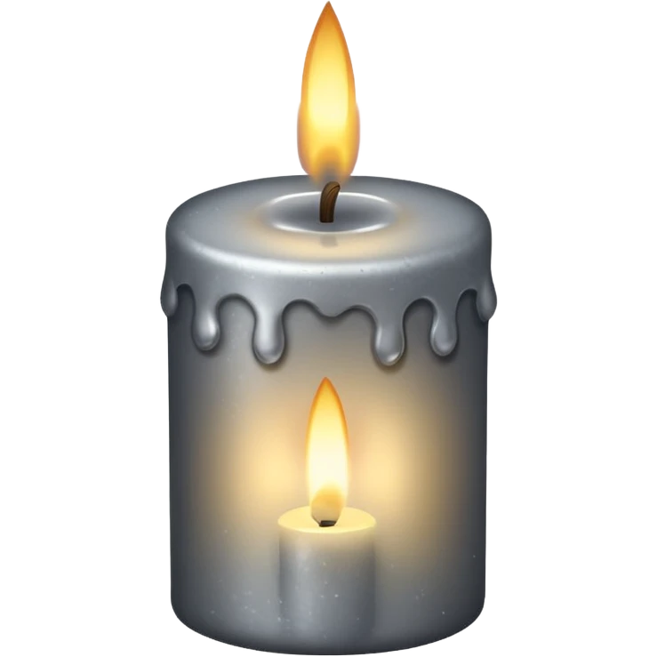 glitter gray candle emoji