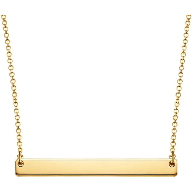 Gold horizontal bar necklace  emoji