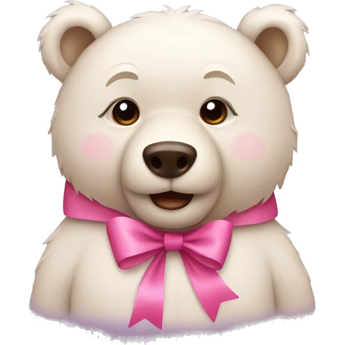 bear with a pink bow emoji