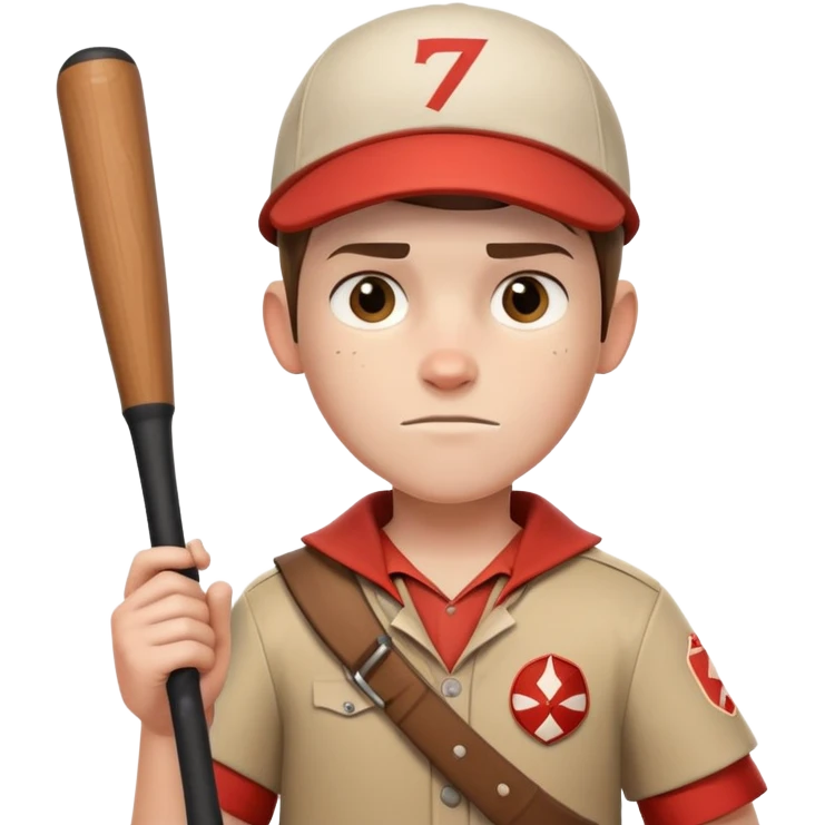 Scout character from Team Fortress 2 with baseball bat emoji
