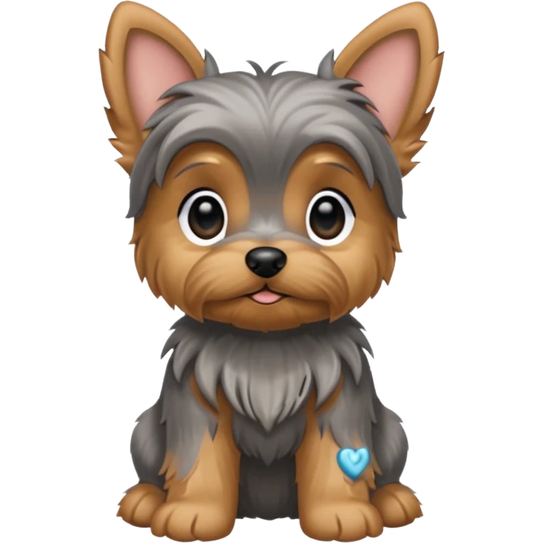 Floppy eared Yorkie puppy emoji