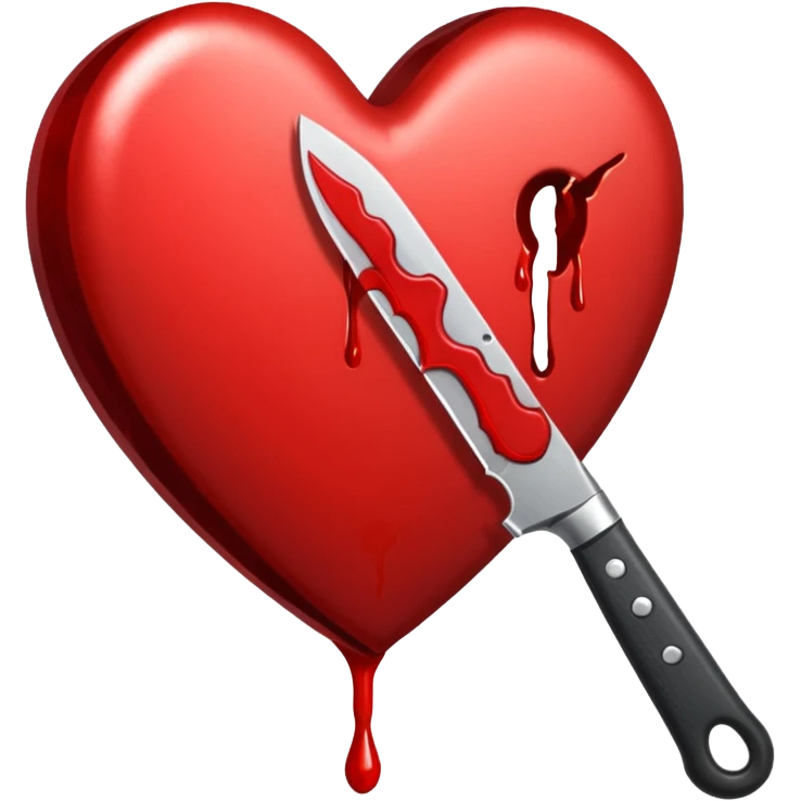 Knife stabbing heart emoji