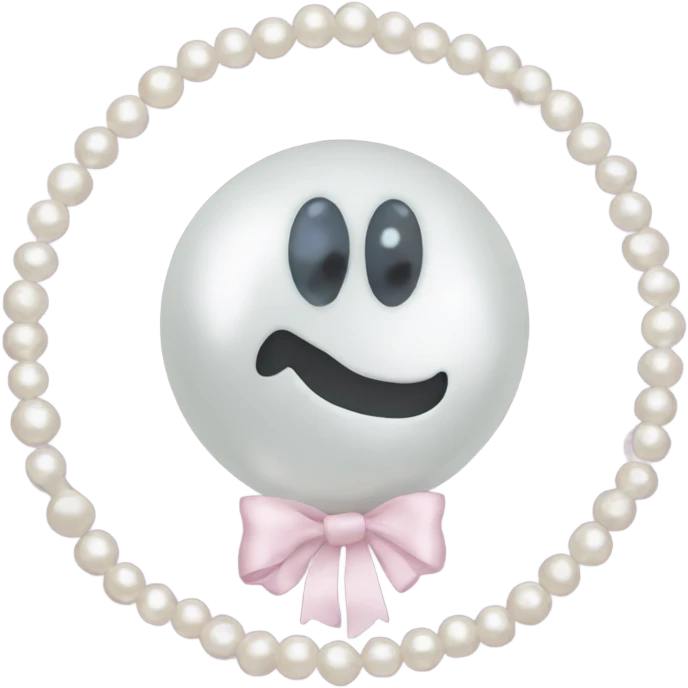 A Pearl on a bow emoji