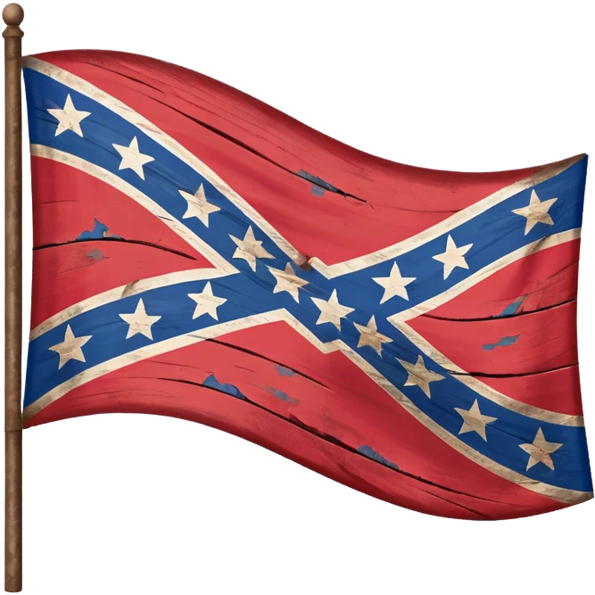 Confederate flag realistic ultra  emoji