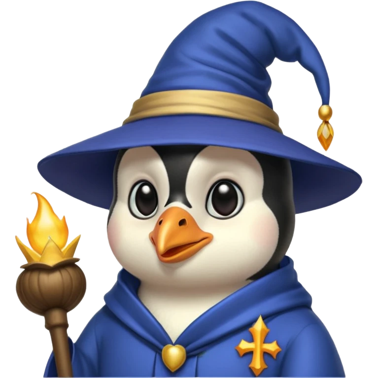 Penguin Wizard gay crush sur un singe emoji