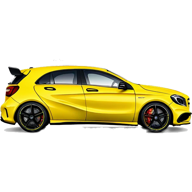 Mercedes amg a45 yellow emoji