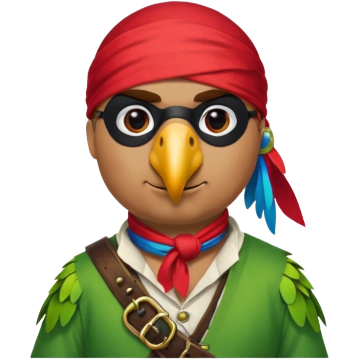 pirate and parrot emoji