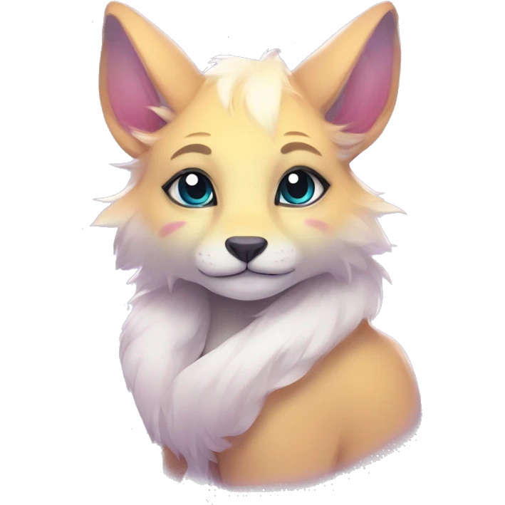 Kawaii bright fantasy ethereal anthro fursona animal emoji