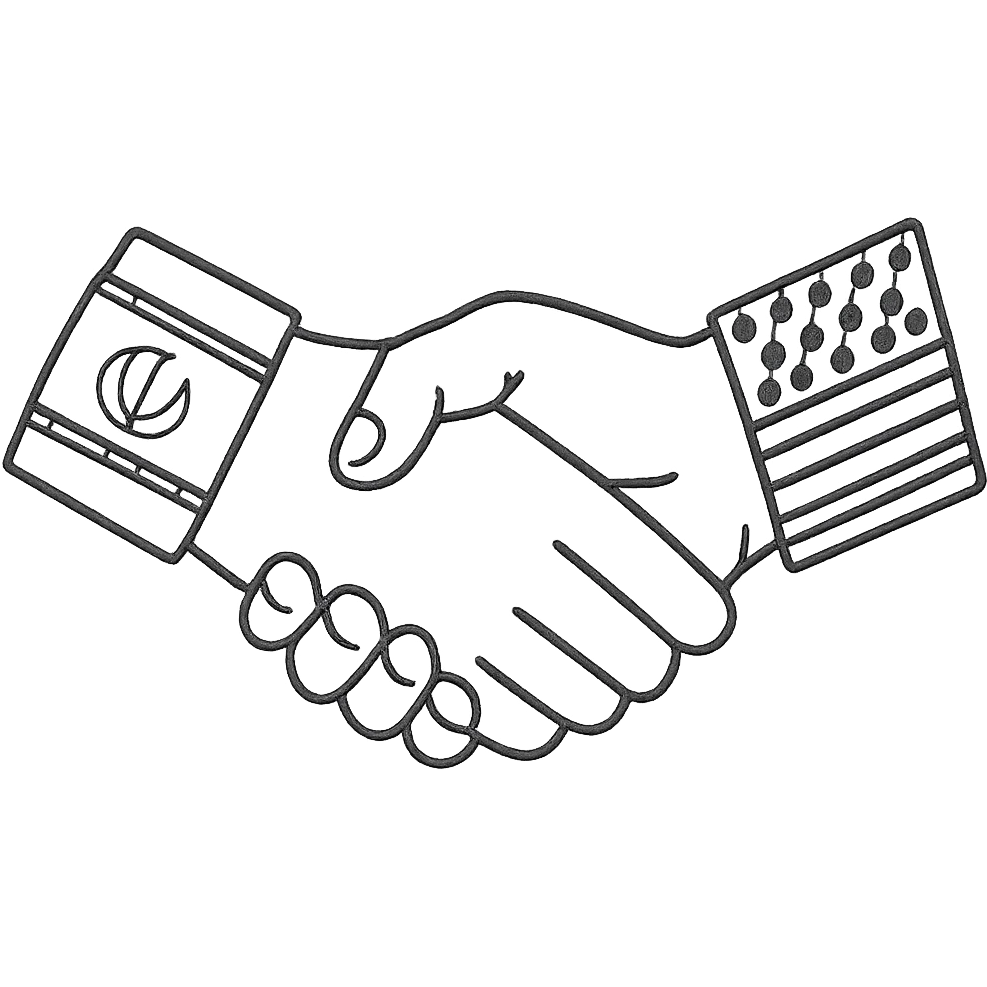 iran and america shaking hand emoji