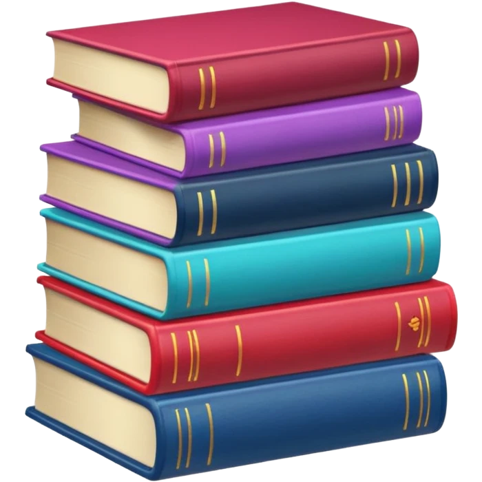 libros aesthetic de colores emoji