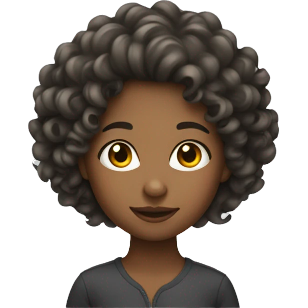 Girl with curly hair emoji