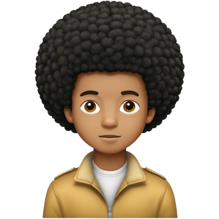 Boy with a afro emoji
